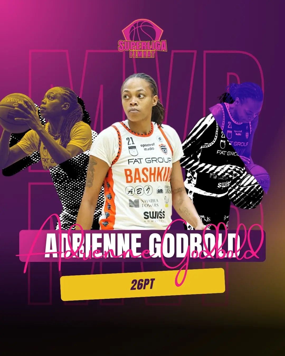 Adrienne Godbold, MVP e xhiros së 16-të në Superliga Femrat